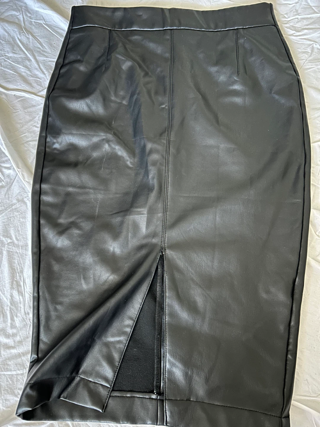 Reitmans Black Faux Leather Pencil Skirt - Signature - photo 2