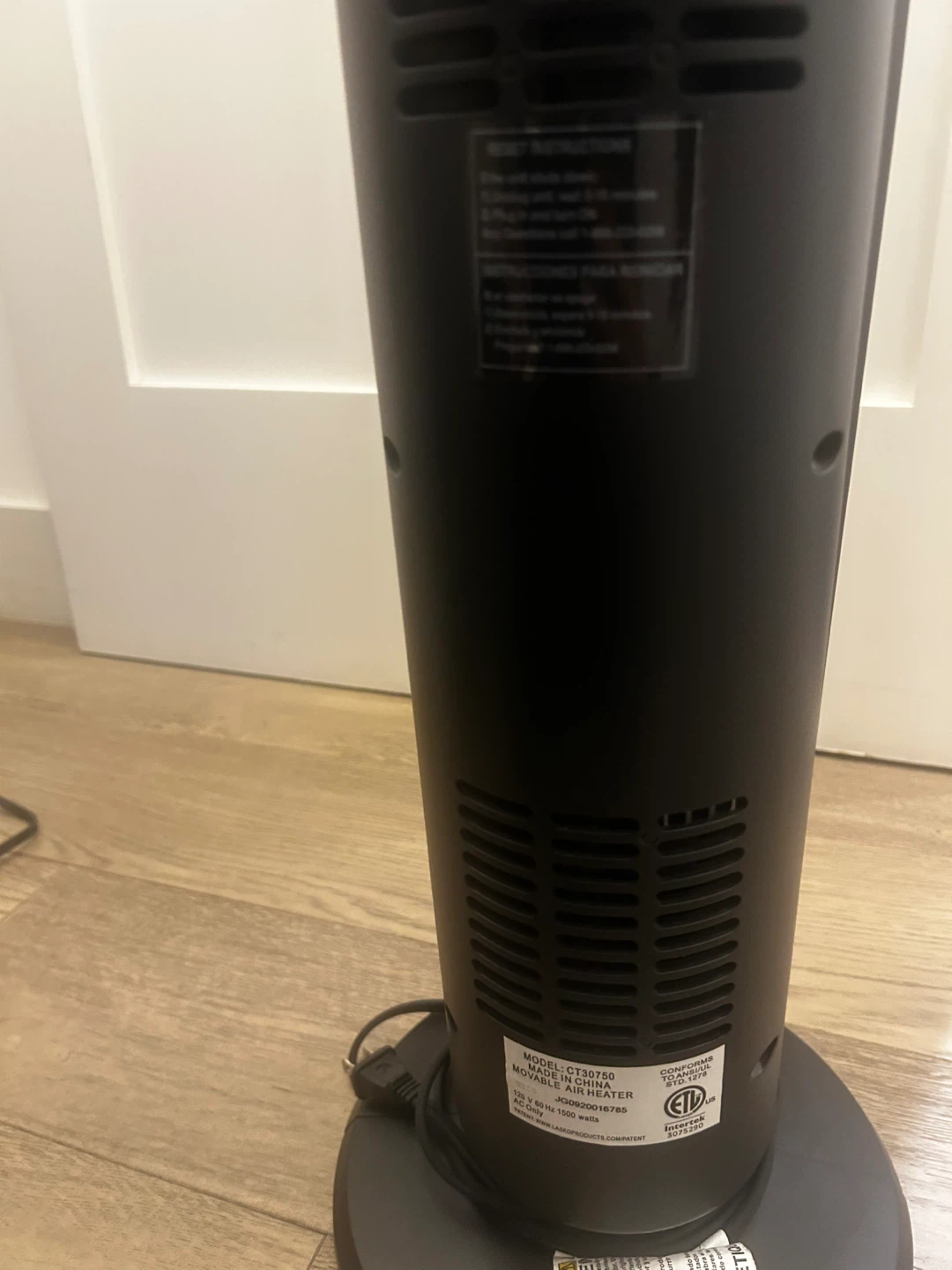 Lasko Tower Heater #2 - photo 2