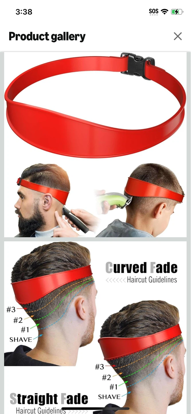 New-2 pack Neckline Shaving Template for Self Haircut - photo 5