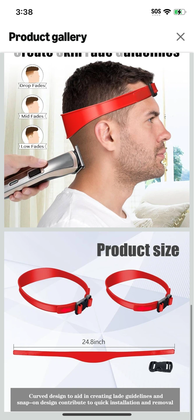 New-2 pack Neckline Shaving Template for Self Haircut - photo 4
