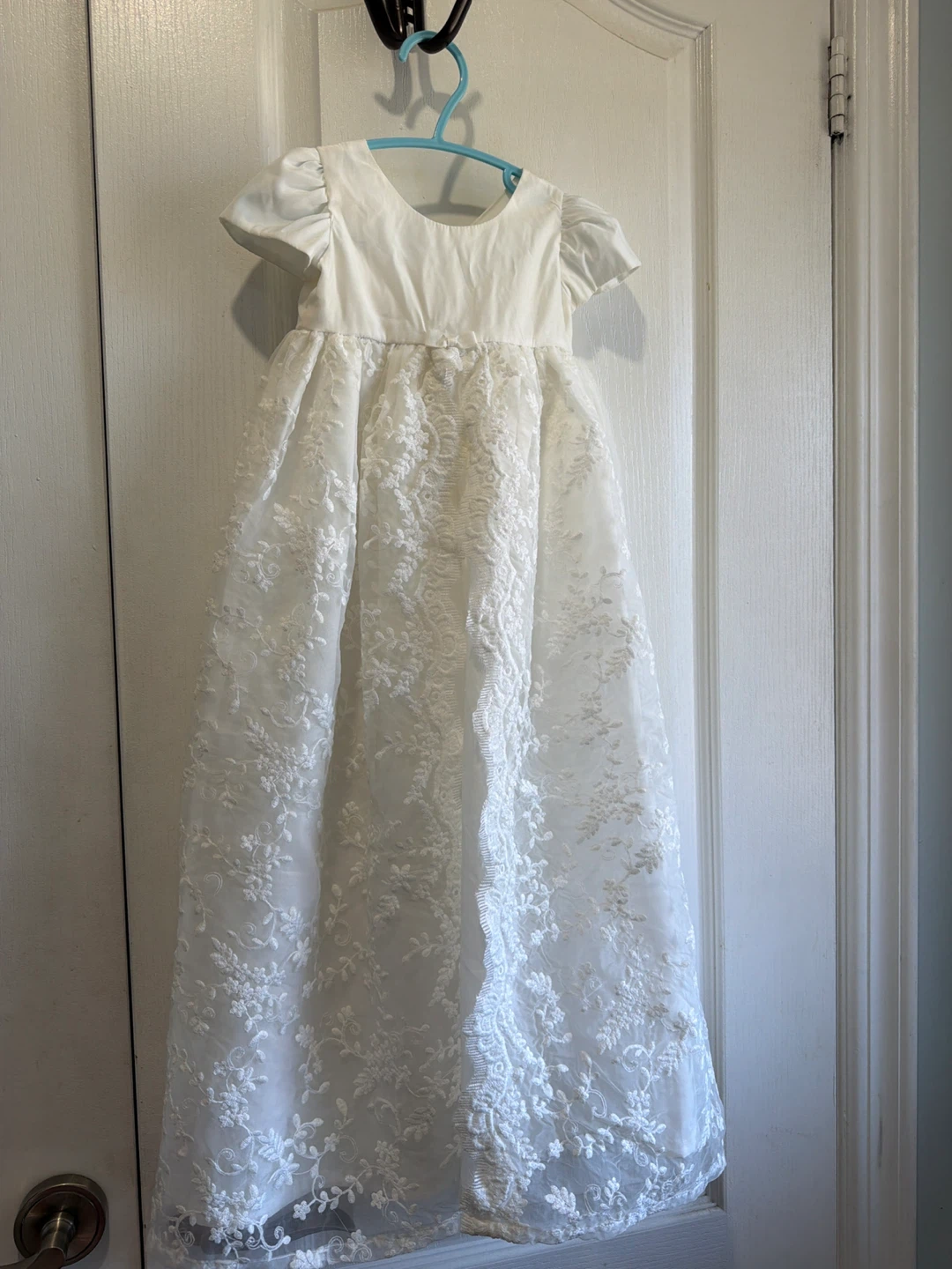 White Lace Christening Gown