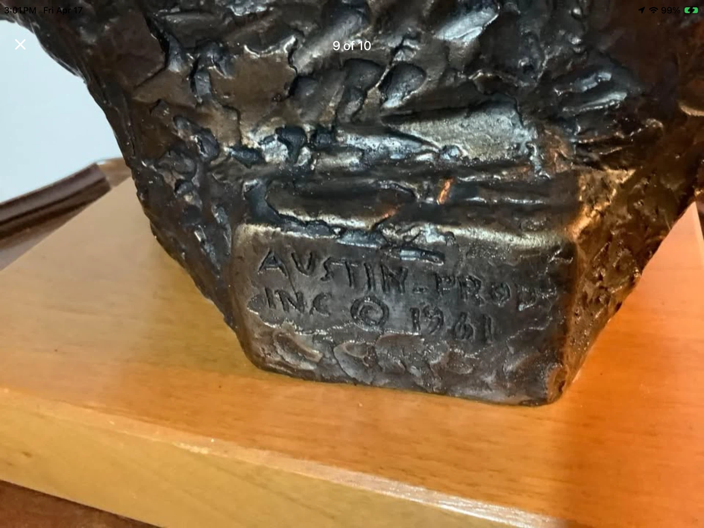 Vtg Beethoven Bust Sculpture on Wd Pedestal 🐞 - photo 4