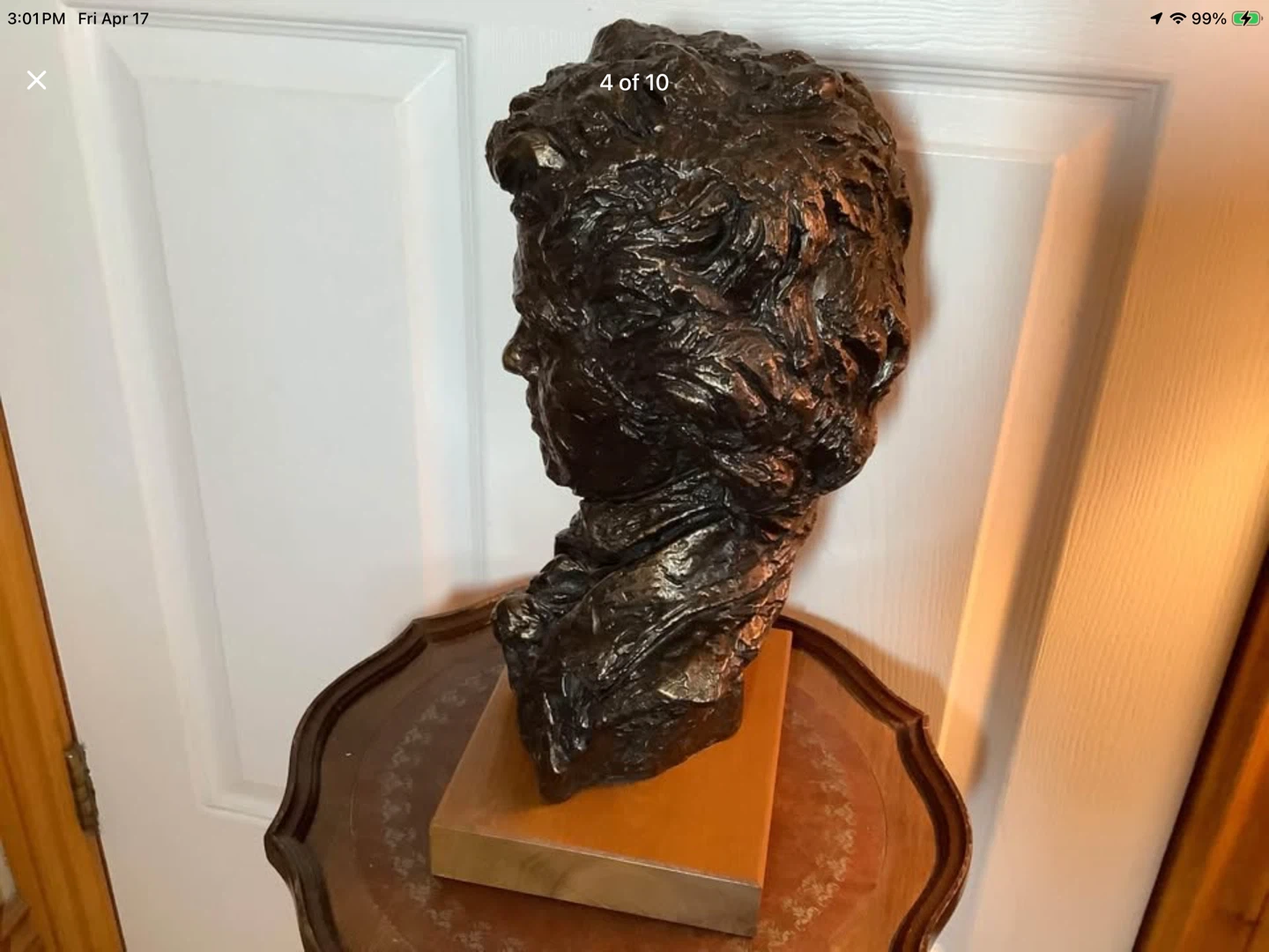 Vtg Beethoven Bust Sculpture on Wd Pedestal 🐞 - photo 5