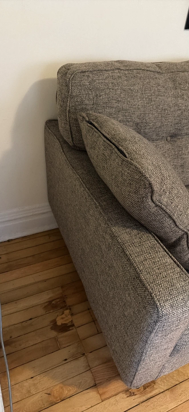 Gray Sofa with Accent Pillows - photo 3