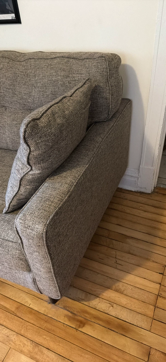 Gray Sofa with Accent Pillows - photo 2