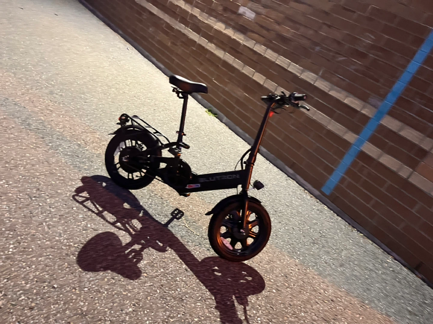 Black BLUTRON Folding Electric Bicycle