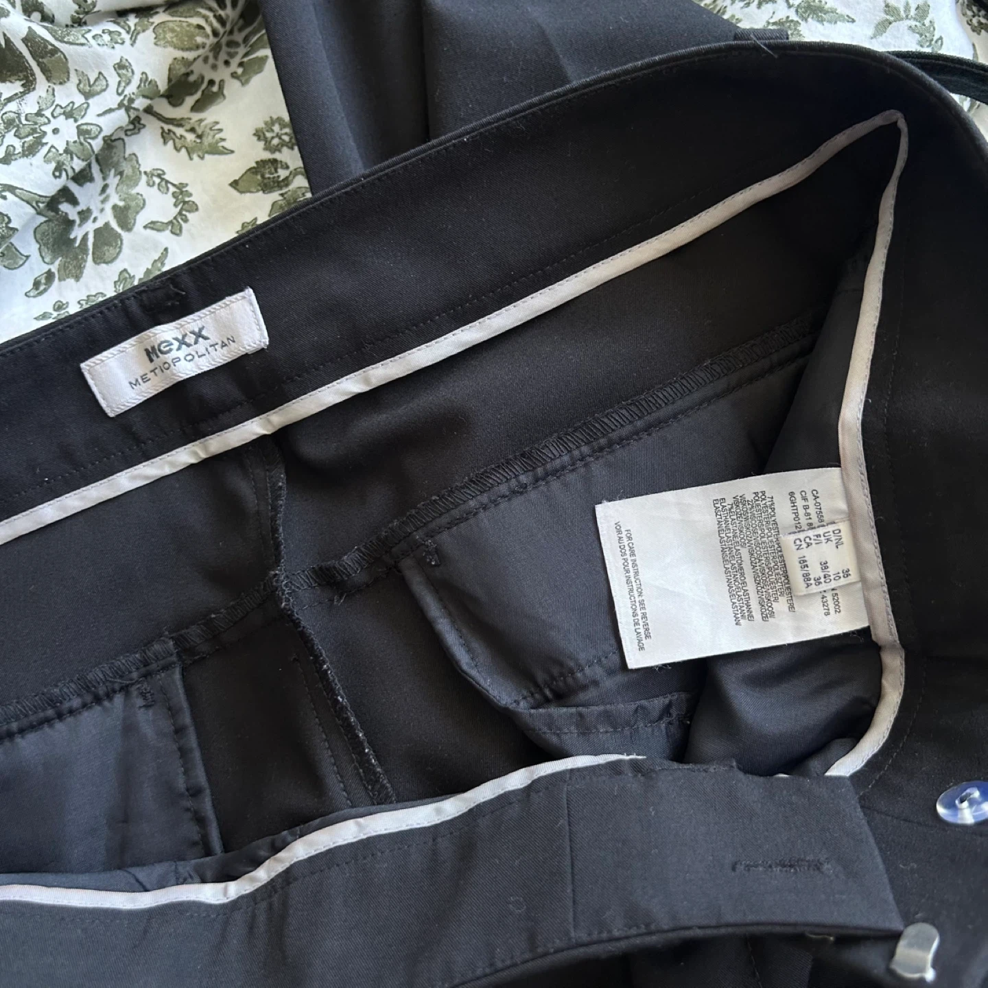 MEXX black mid rise straight leg trousers 36 - photo 5