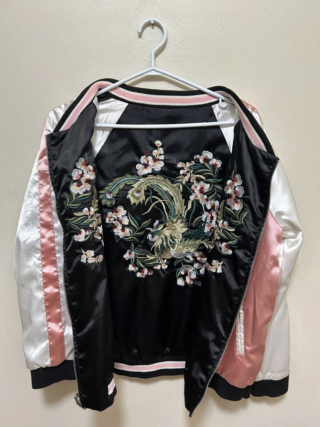Reversible Satin Embroidered Bomber Jacket - photo 3
