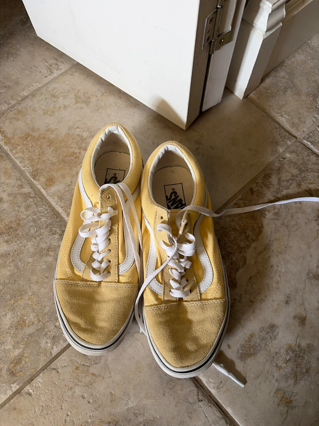 Yellow old skool vans