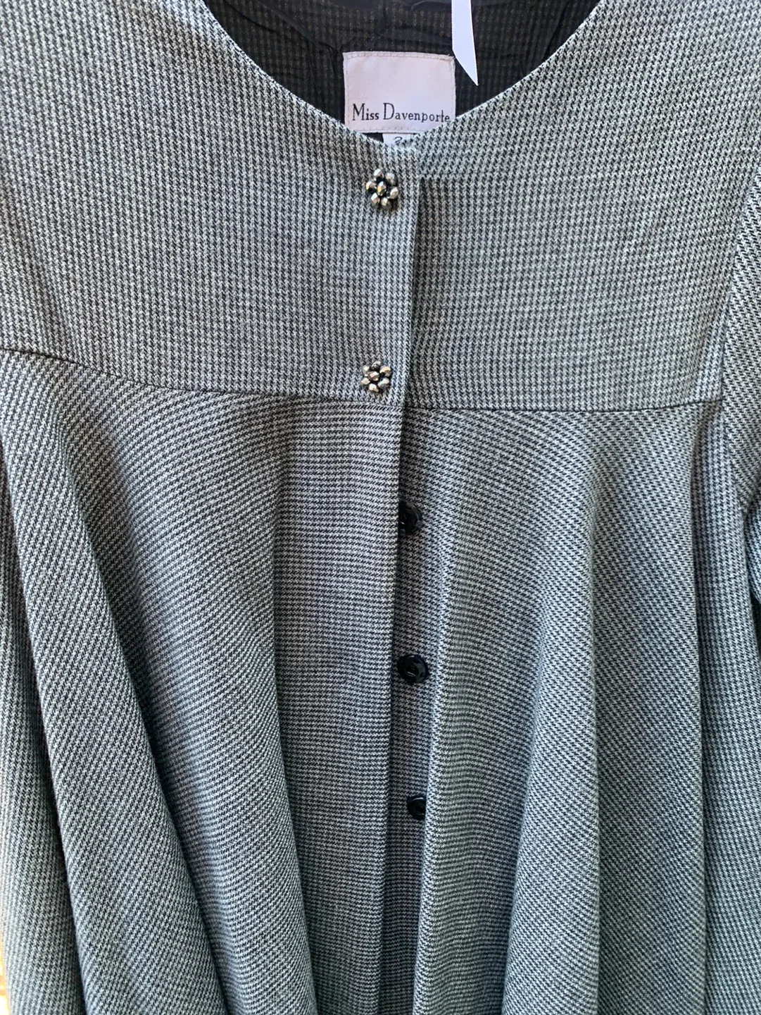 Dress-Miss Davenporte Grey Houndstooth Tunic Top - photo 3