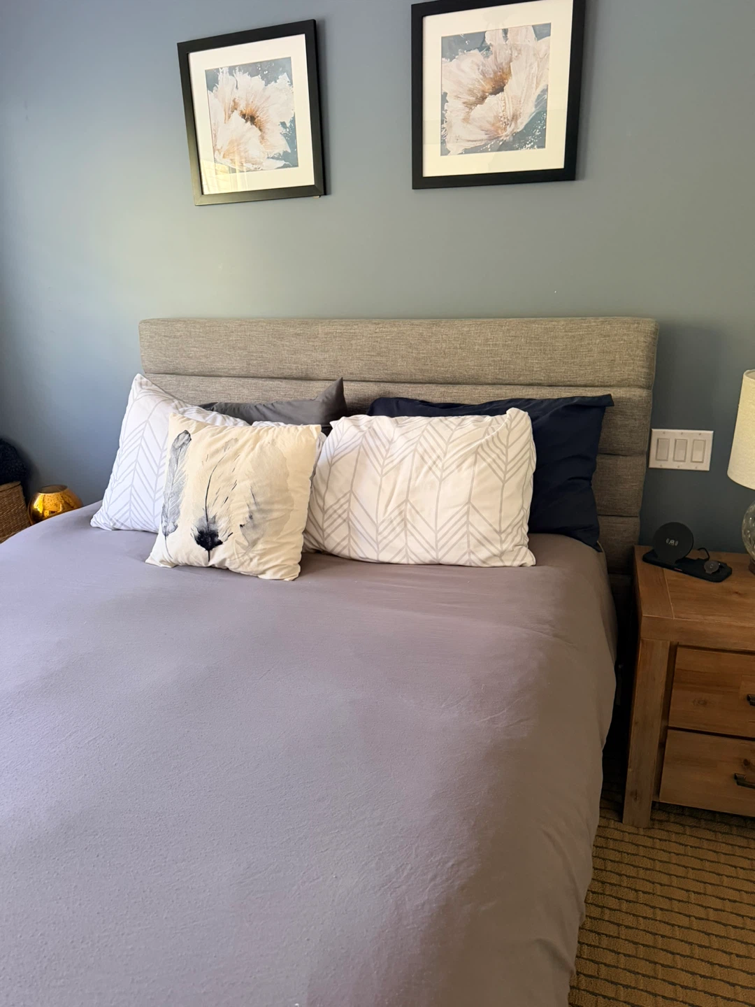 Queen Headboard and Box Spring