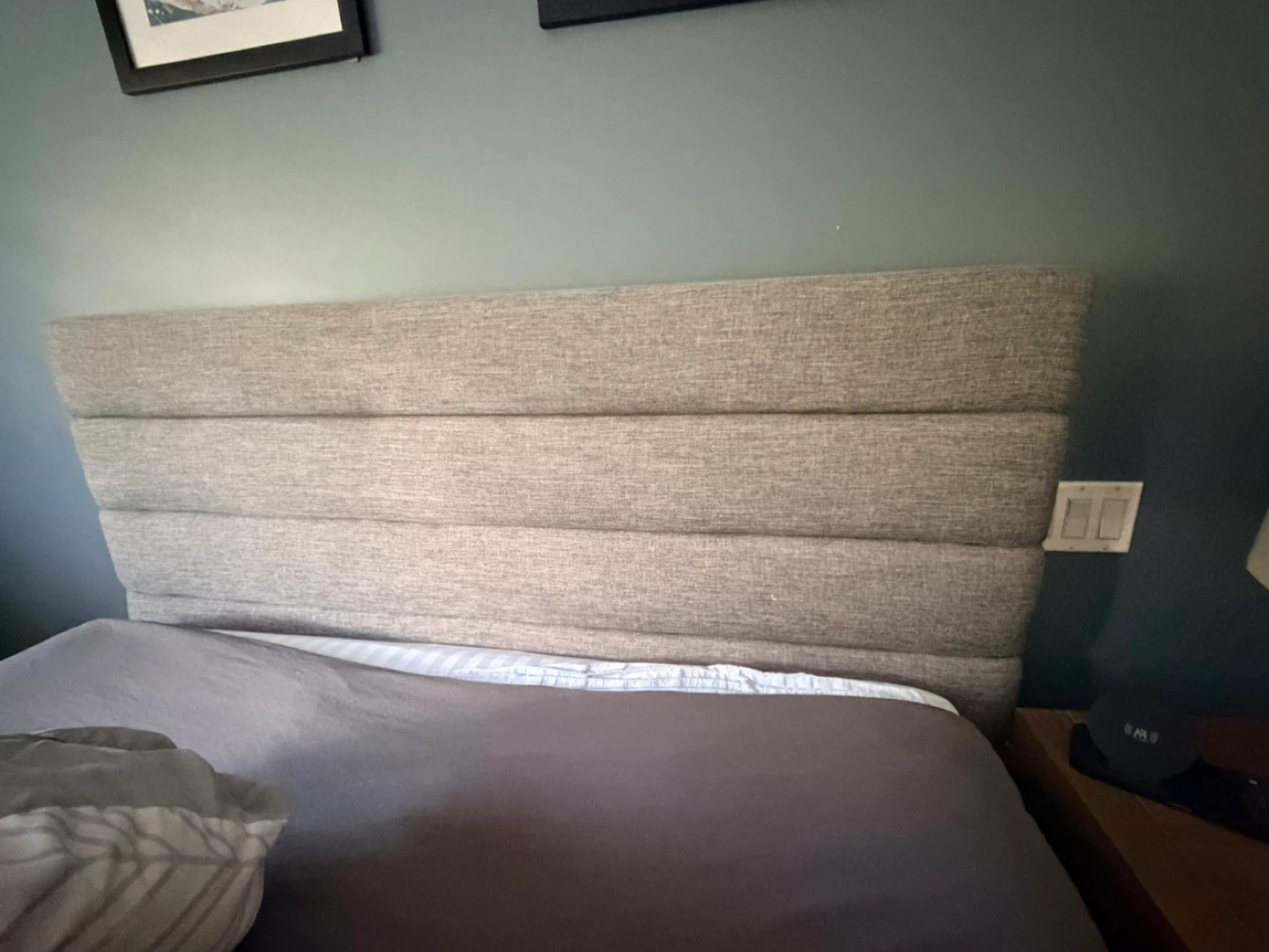 Queen Headboard and Box Spring - photo 2