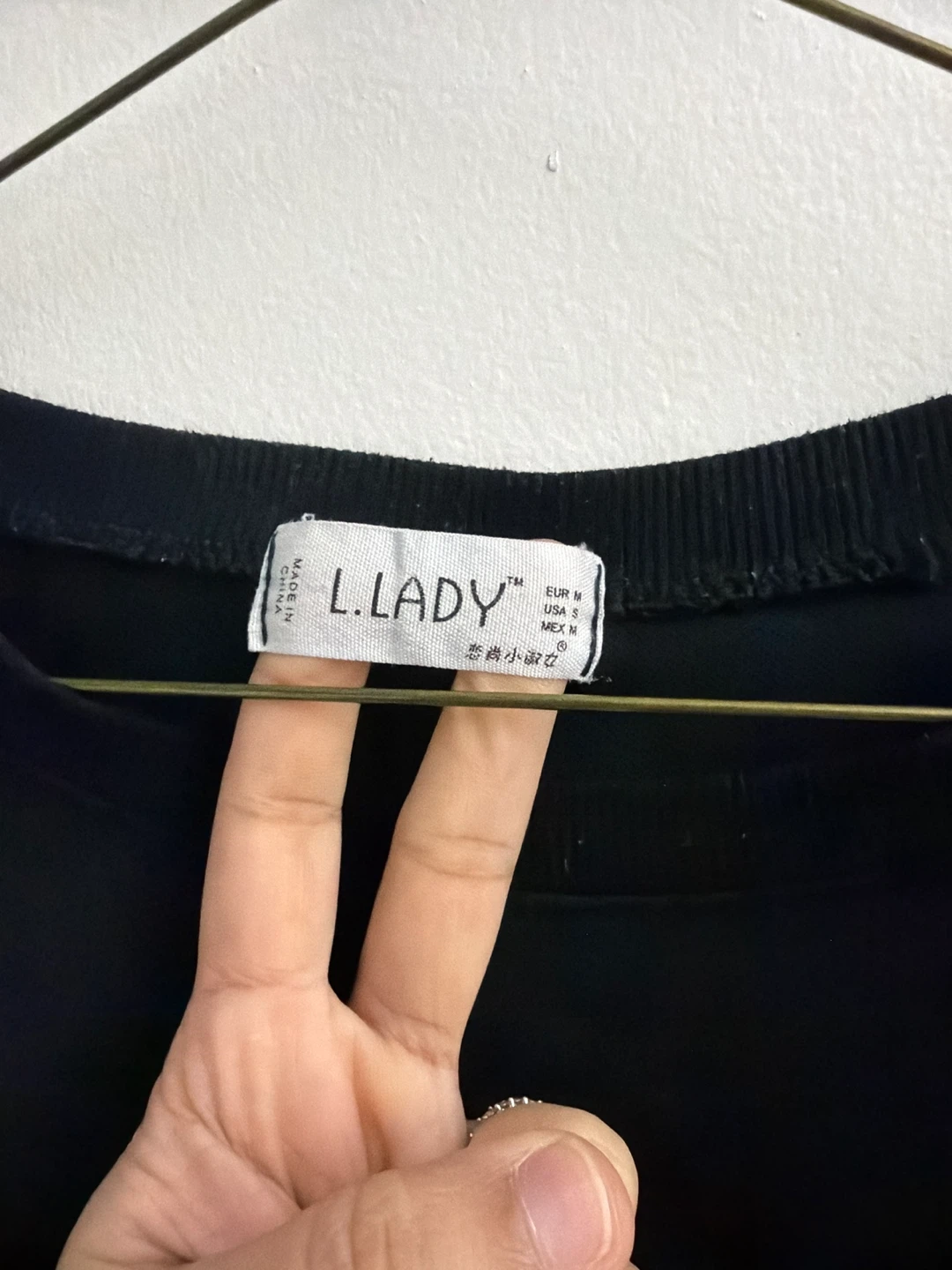L.Lady Black Sweatshirt Sequin Design - photo 3