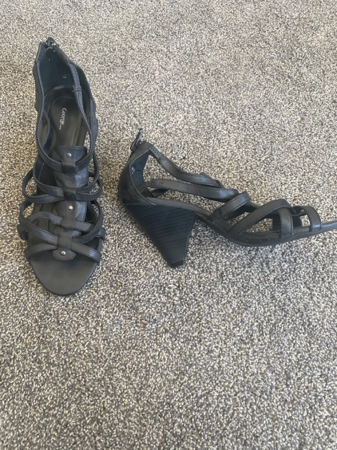 George Black Gladiator Style Heels - photo 2