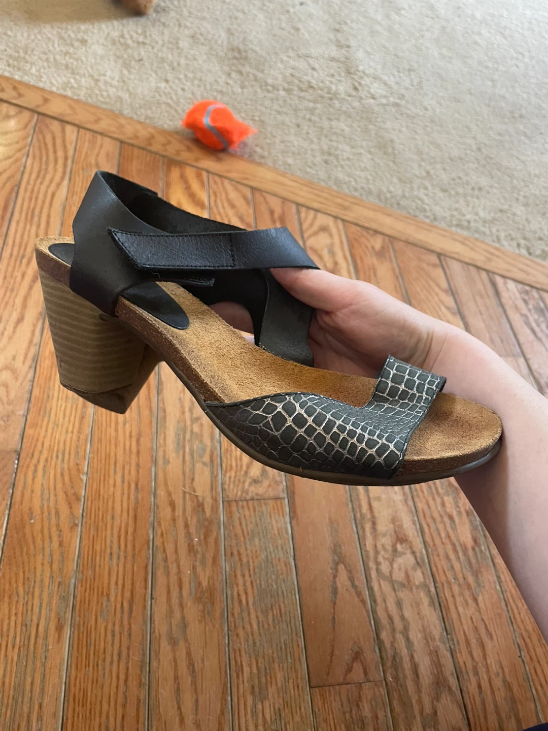Women's Black Wedge Sandals - photo 2