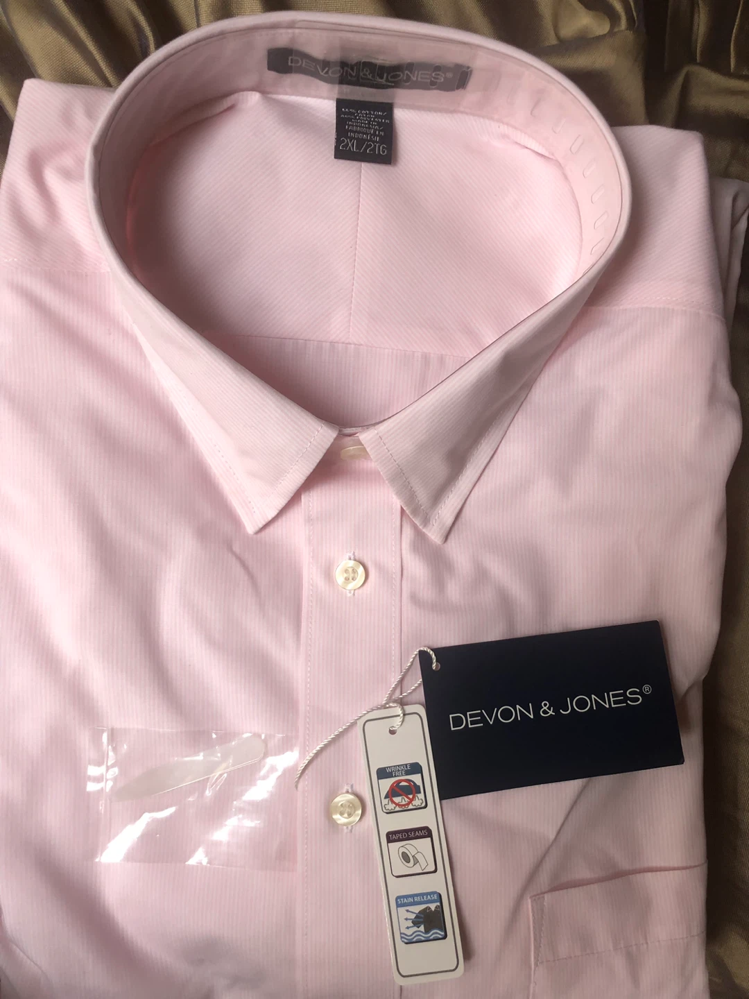 Pink Striped Dress Shirt 2XL