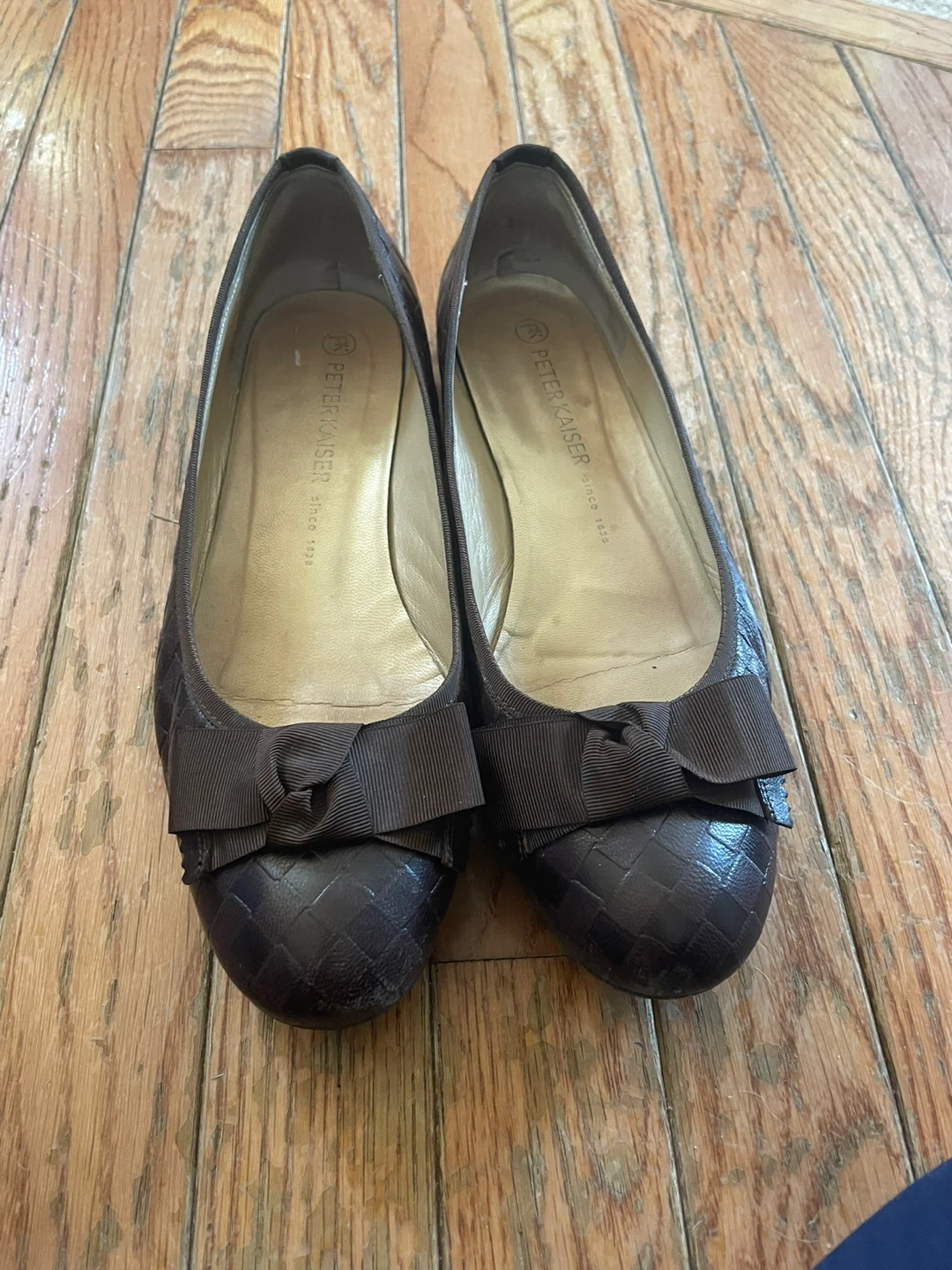 Peter Kaiser Women's Brown Woven Ballet Flats Size 8