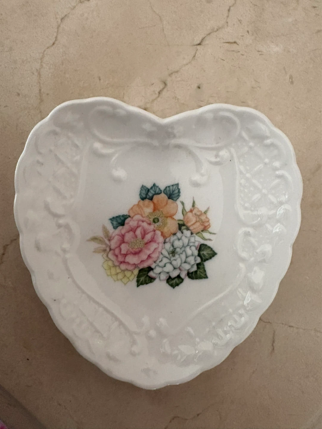 Vintage - Coalport Rose Garden Heart Trinket Dish - photo 3
