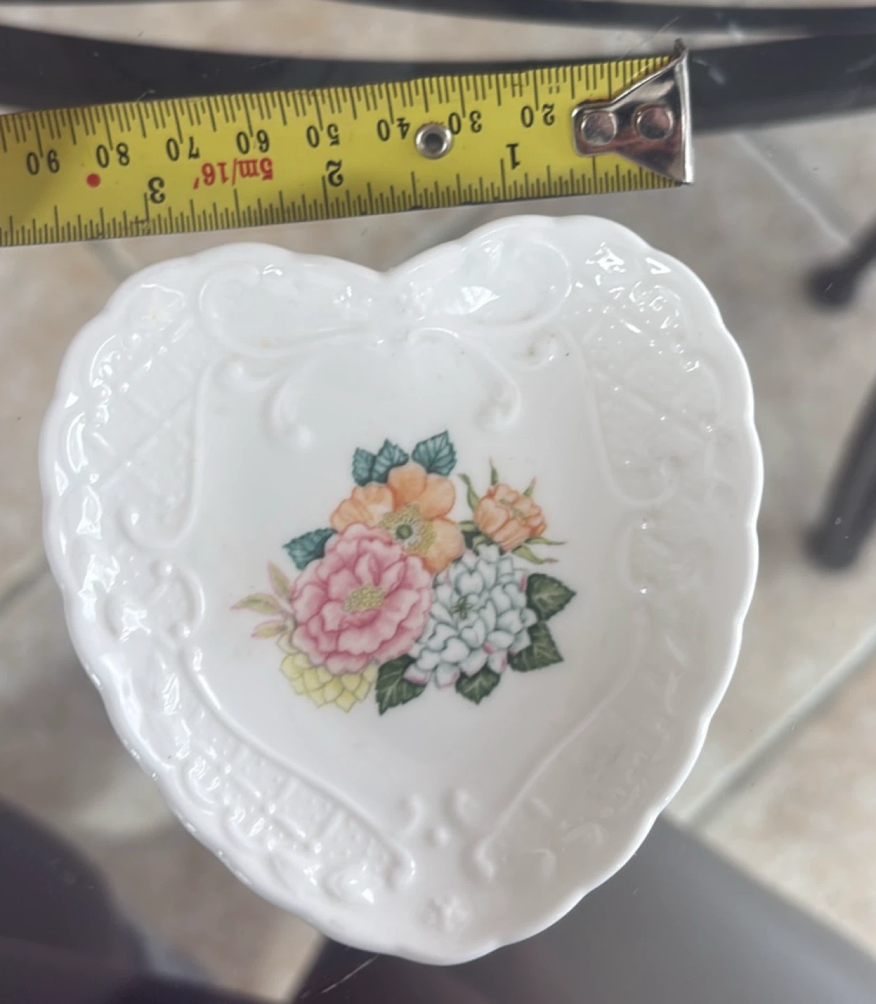 Vintage - Coalport Rose Garden Heart Trinket Dish - photo 4