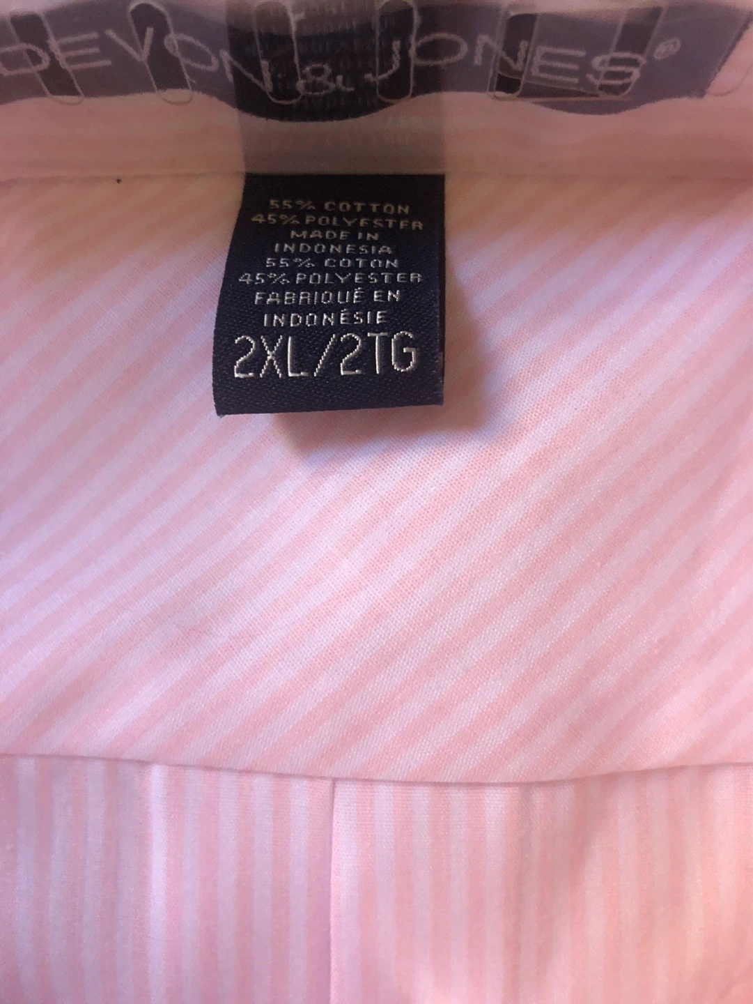 Pink Striped Dress Shirt 2 XL