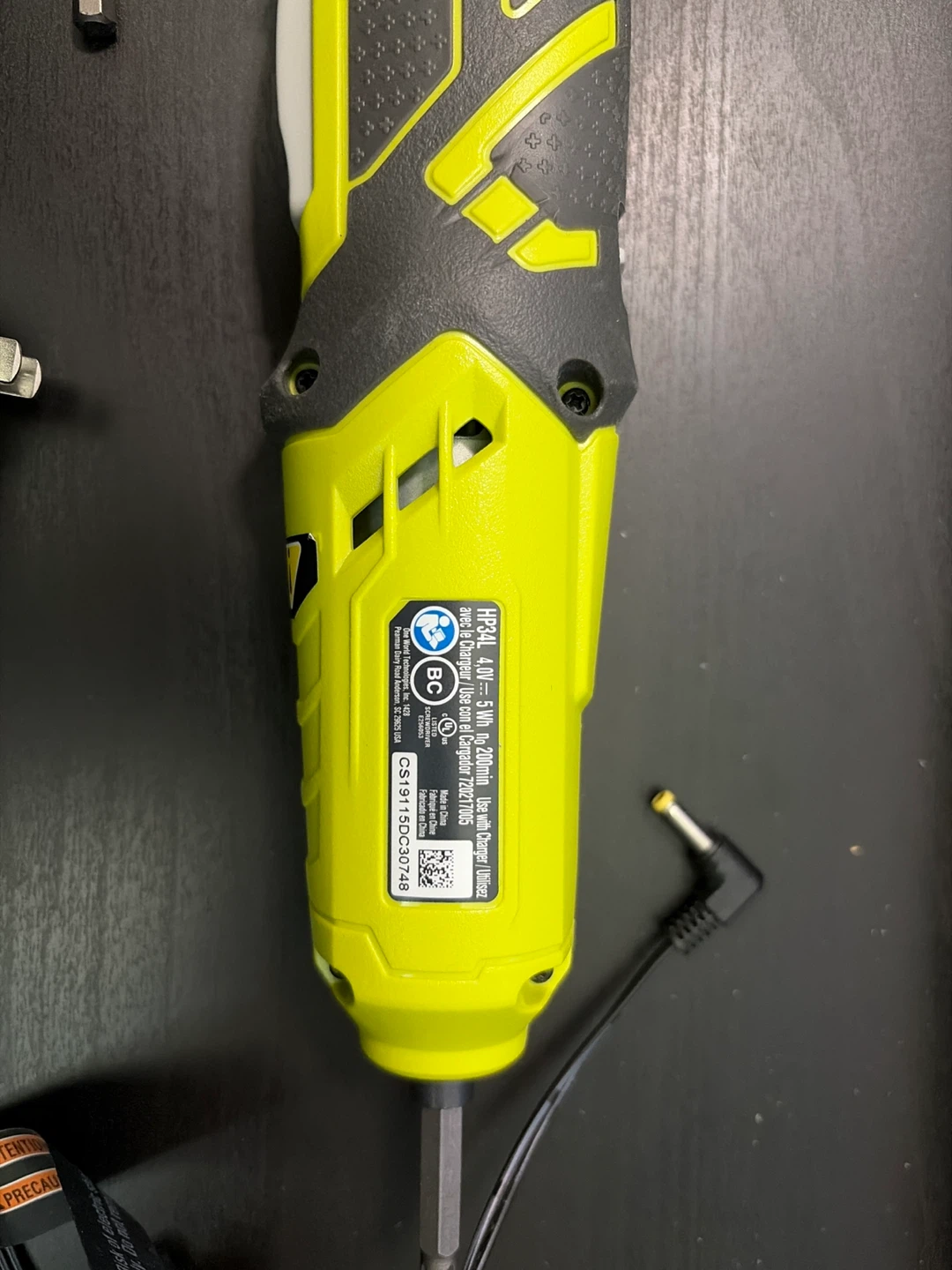 Ryobi Cordless Screwdriver Set with Charger and Bits - photo 2