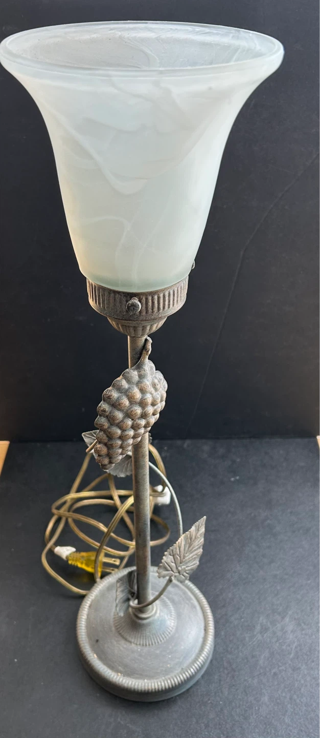 Decorative Table Lamp with Swirl Glass Shade