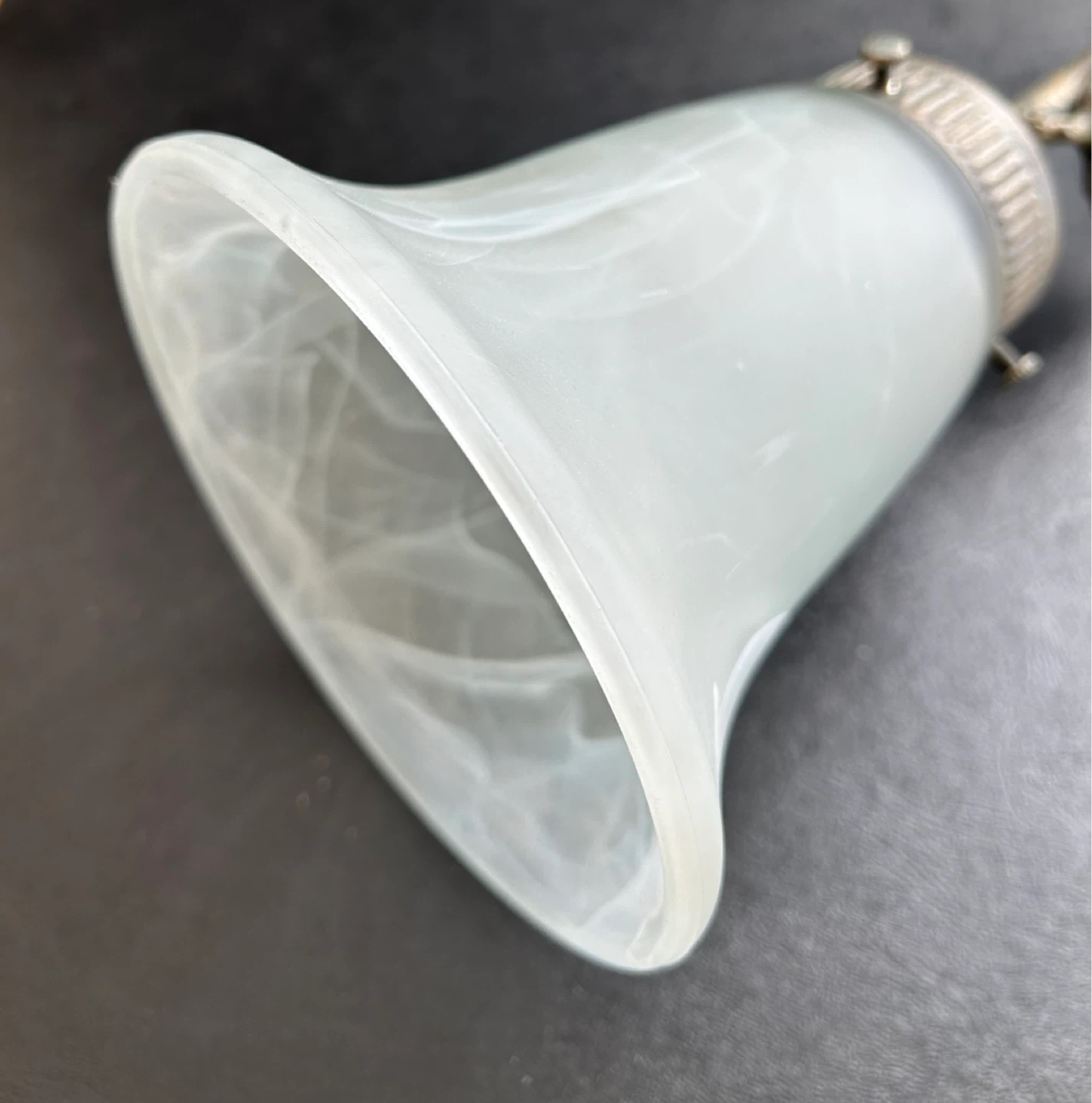 Decorative Table Lamp with Swirl Glass Shade - photo 4