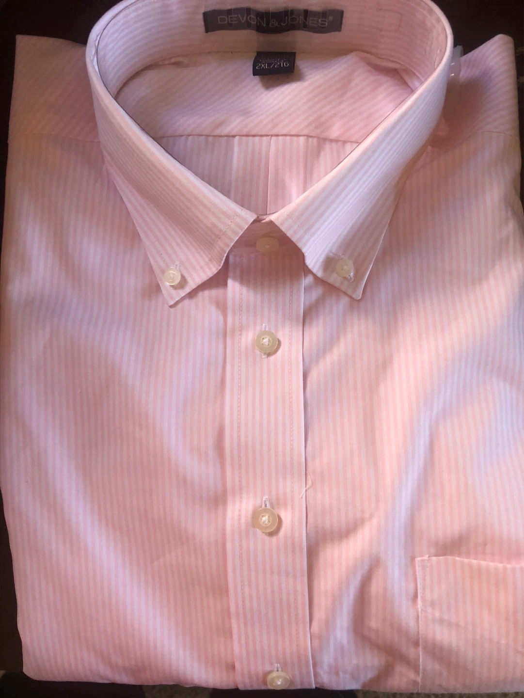 Pink Striped Button-Down Shirt - 2XL/2TG