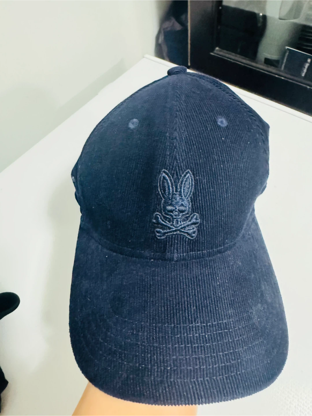 Psycho Bunny Navy Corduroy Baseball Cap O/S