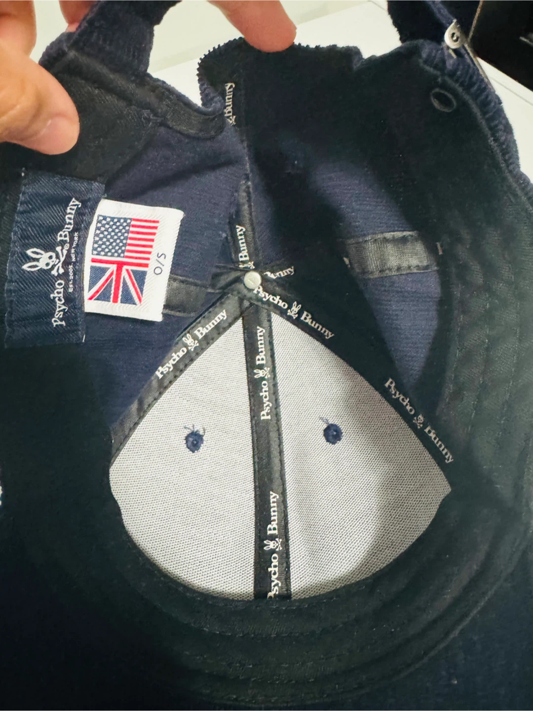 Psycho Bunny Navy Corduroy Baseball Cap O/S - photo 2
