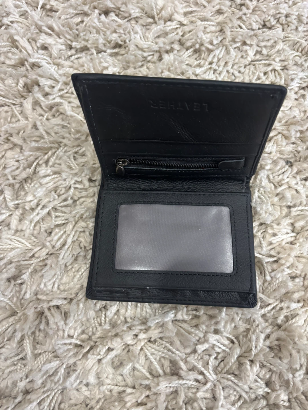 Black Leather Bifold Wallet