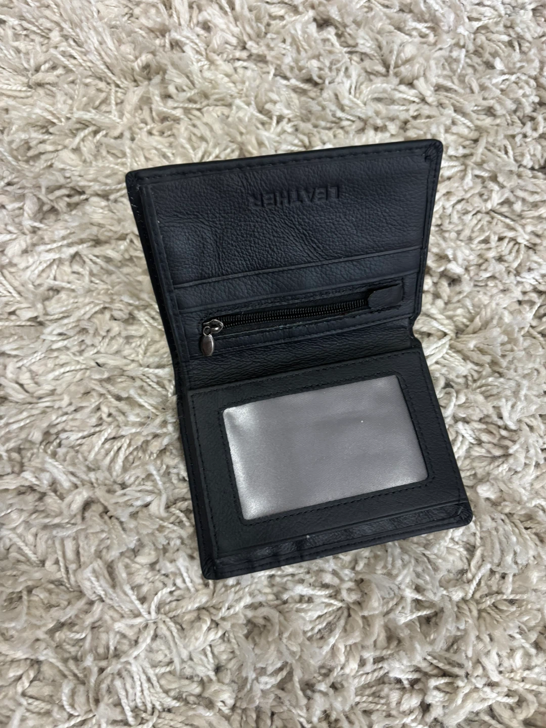 Black Leather Bifold Wallet - photo 2