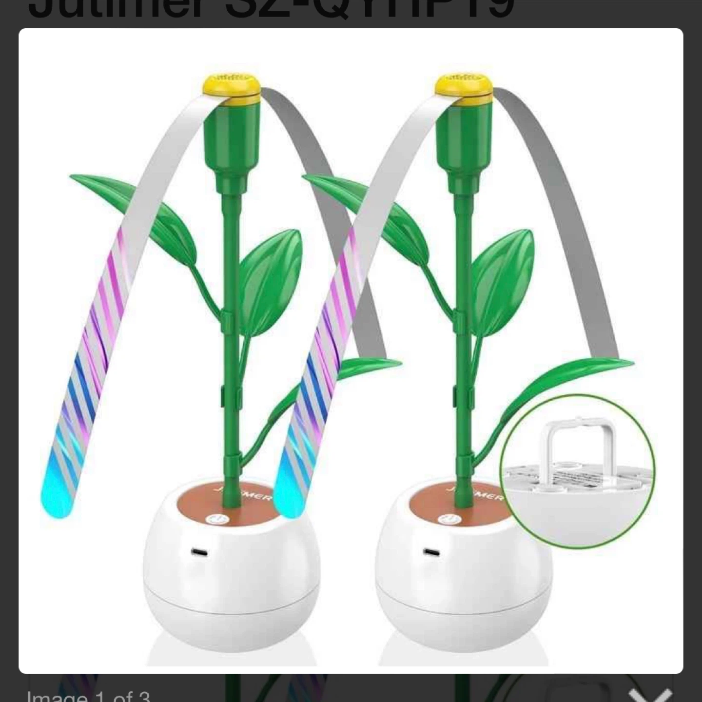 Pack of 2 table flower pot fly fan