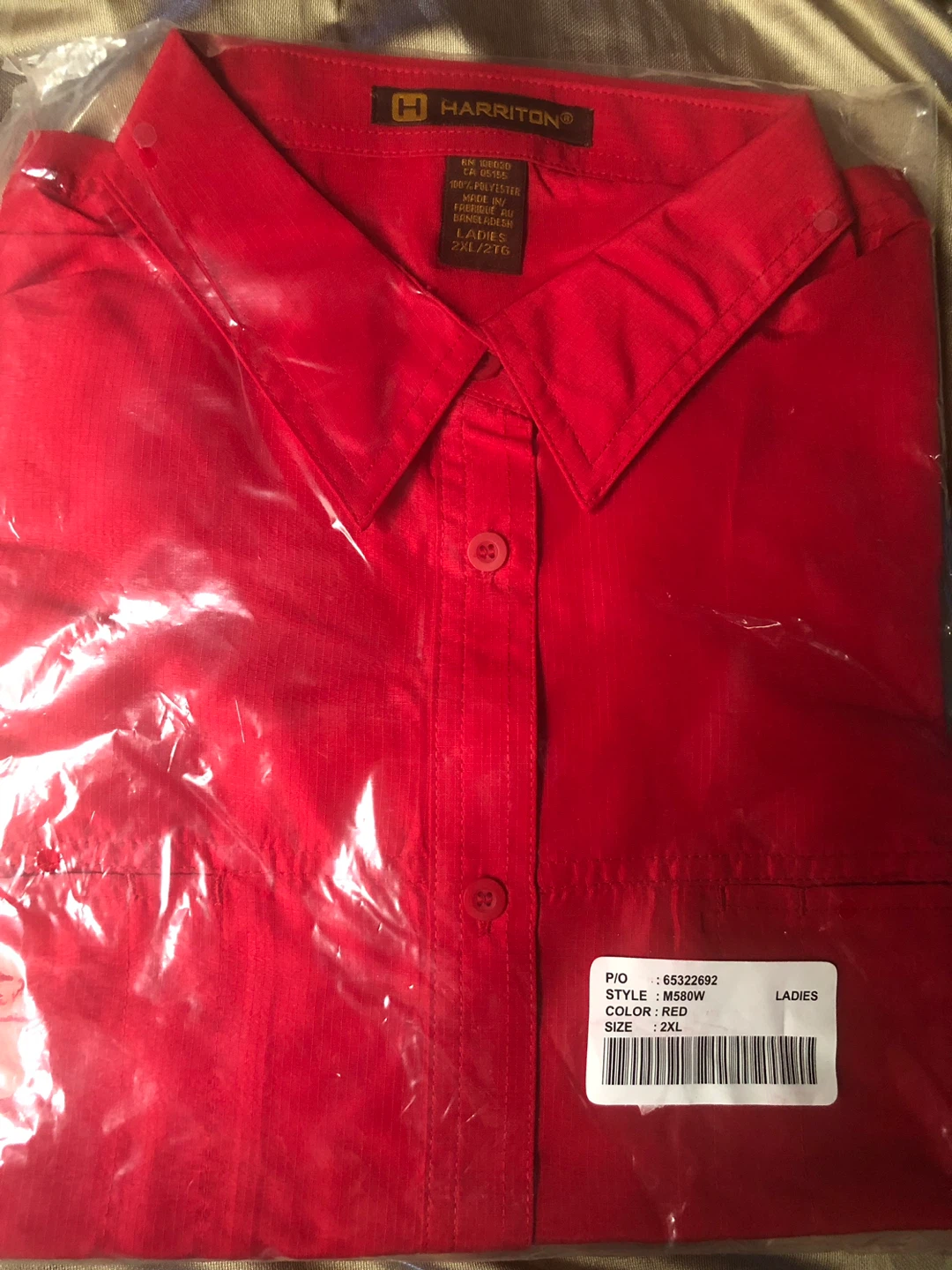 Ladies' Button-Up Shirt - 2XL