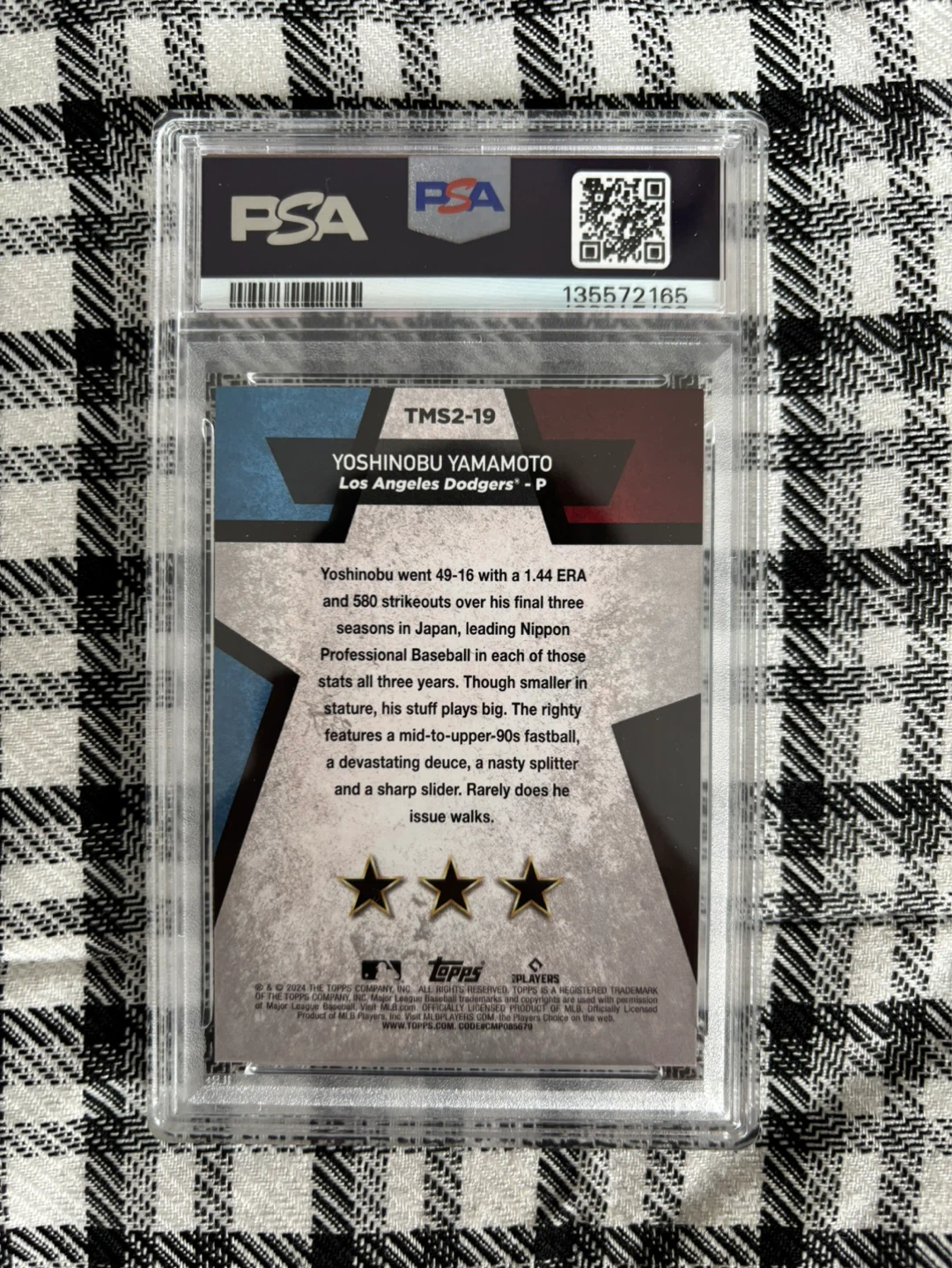 2024 Topps Yoshinobu Yamamoto Mega Star-Orange Foil RC 15/25 - photo 2