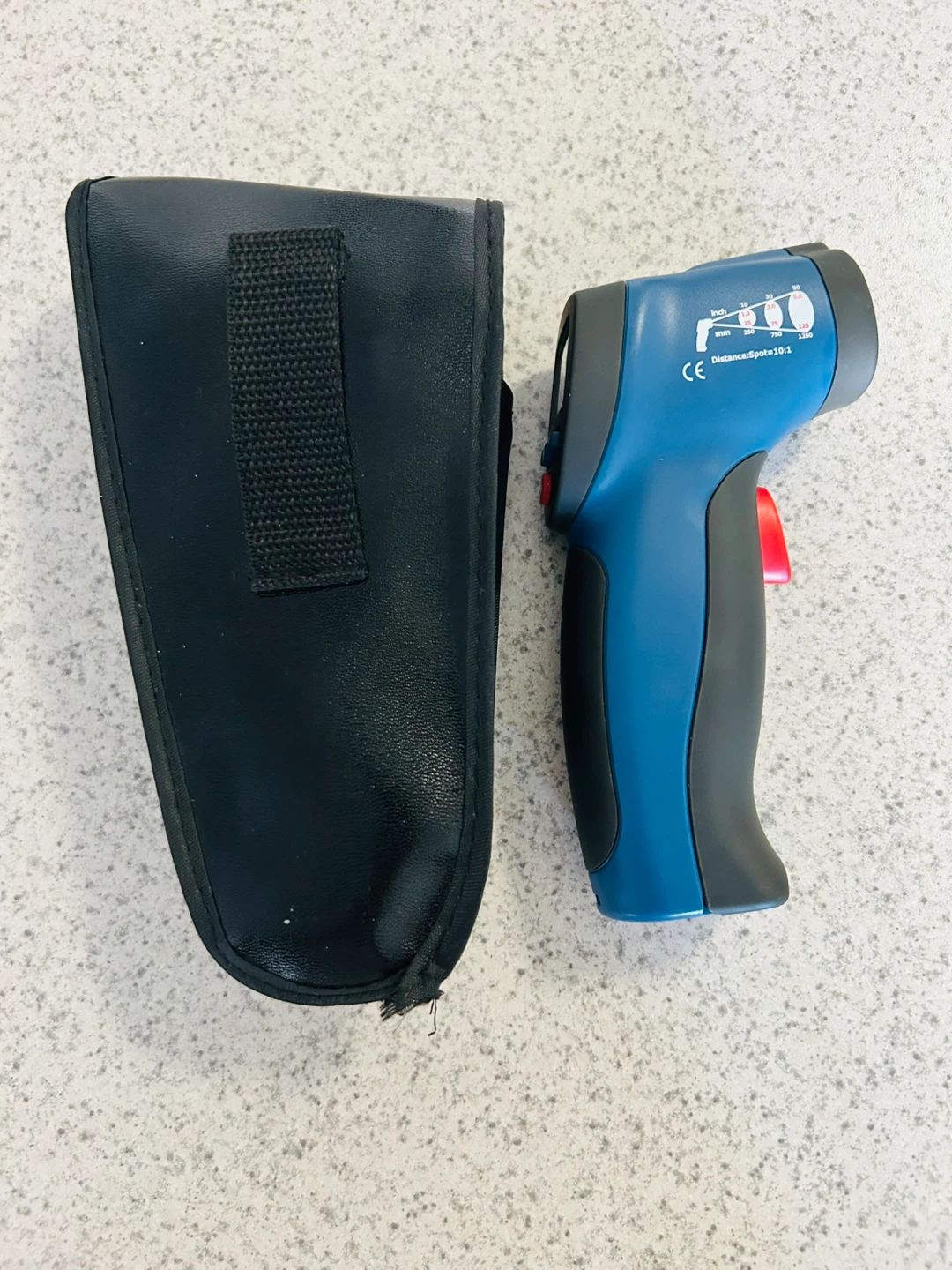 Blue Digital Infrared Thermometer with Case - photo 3