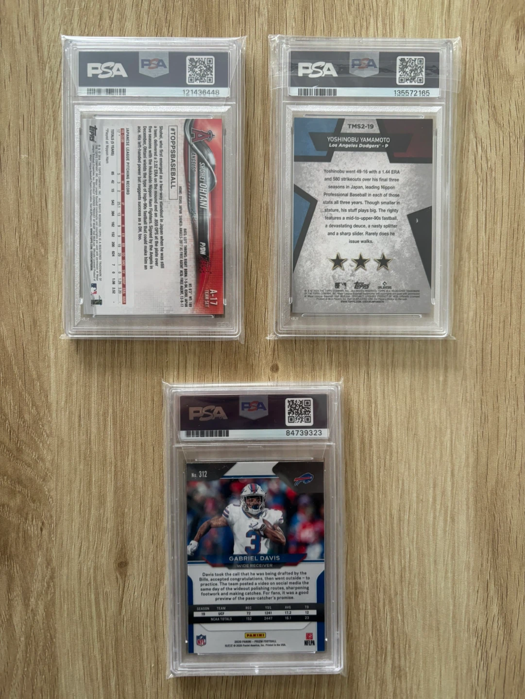 2018 Shohei Ohtani RC, 2024 Yoshinobu Yamamoto, Gabe Davis Auto - photo 2