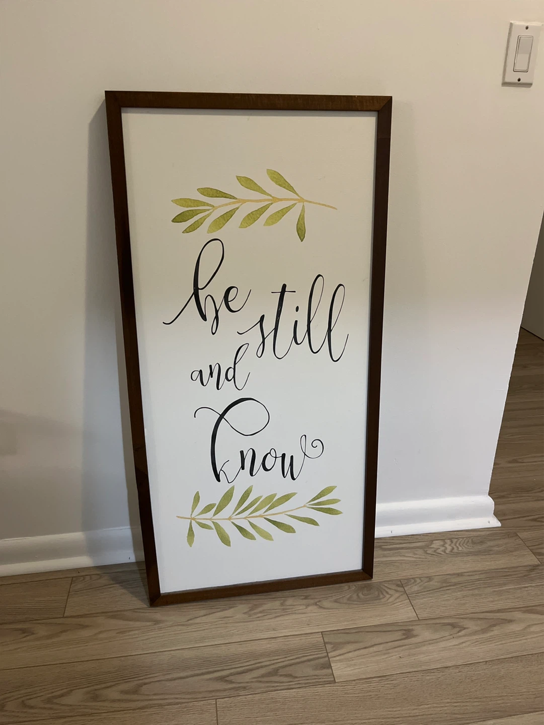 Framed "Be Still and Know" Wall Art