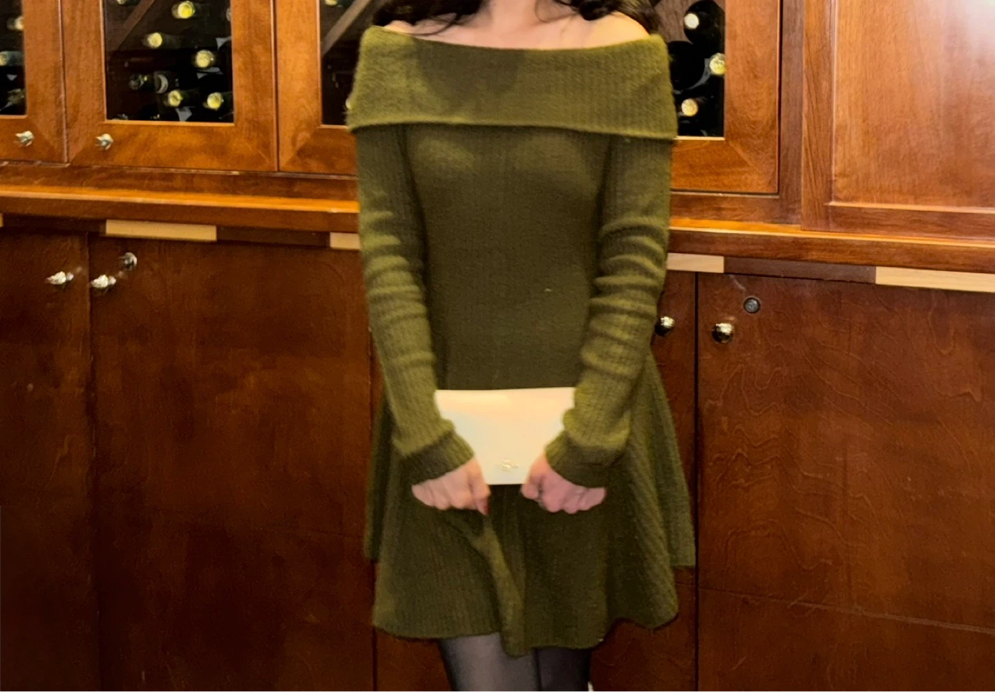 H&M RIB-KNIT OFF-THE-SHOULDER DRESS - photo 2