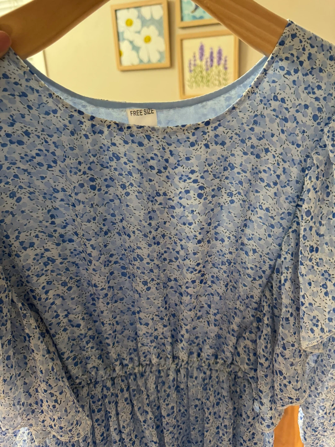 Blue Floral Maxi Dress - Free Size - photo 5