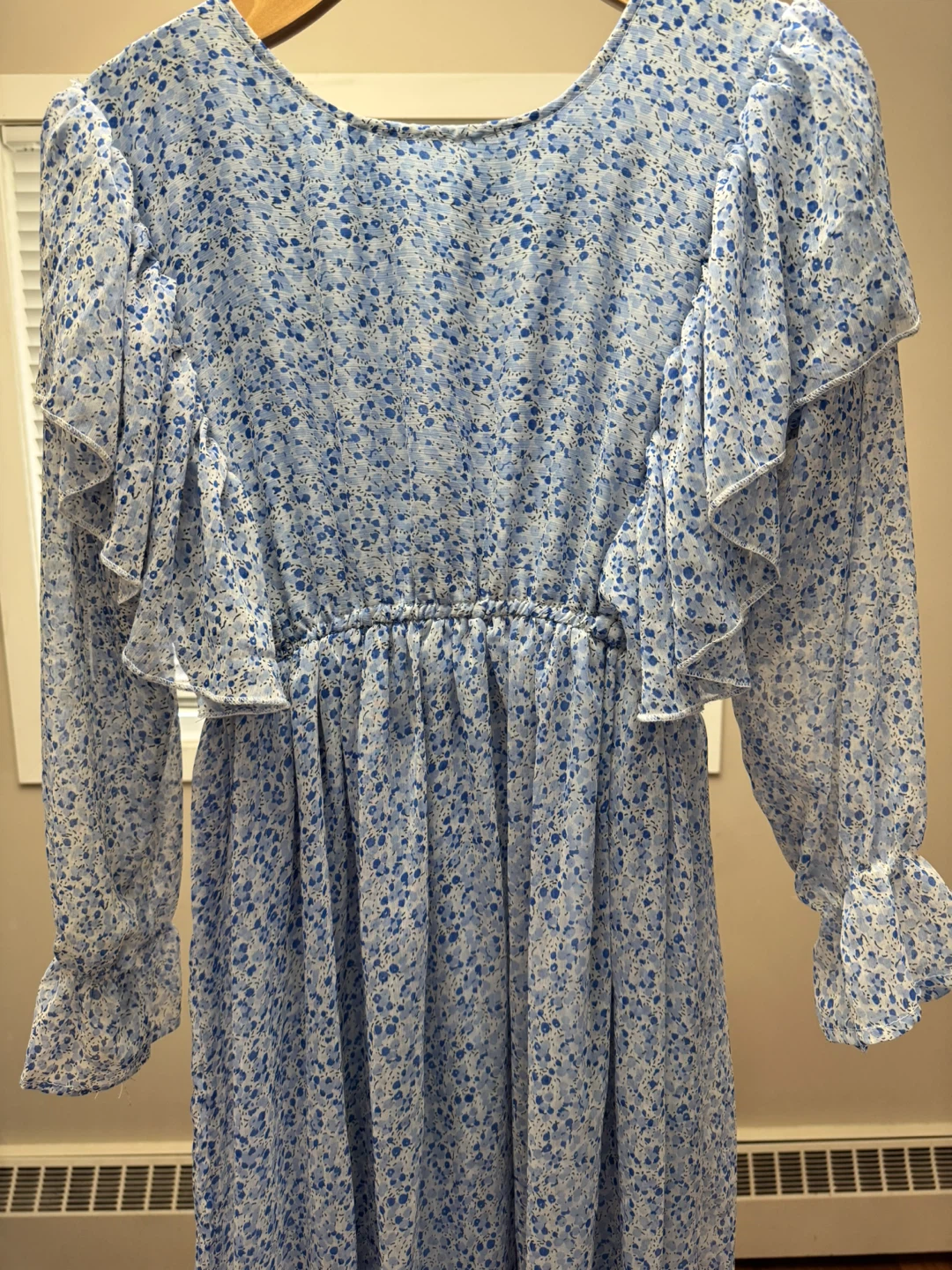Blue Floral Maxi Dress - Free Size - photo 3
