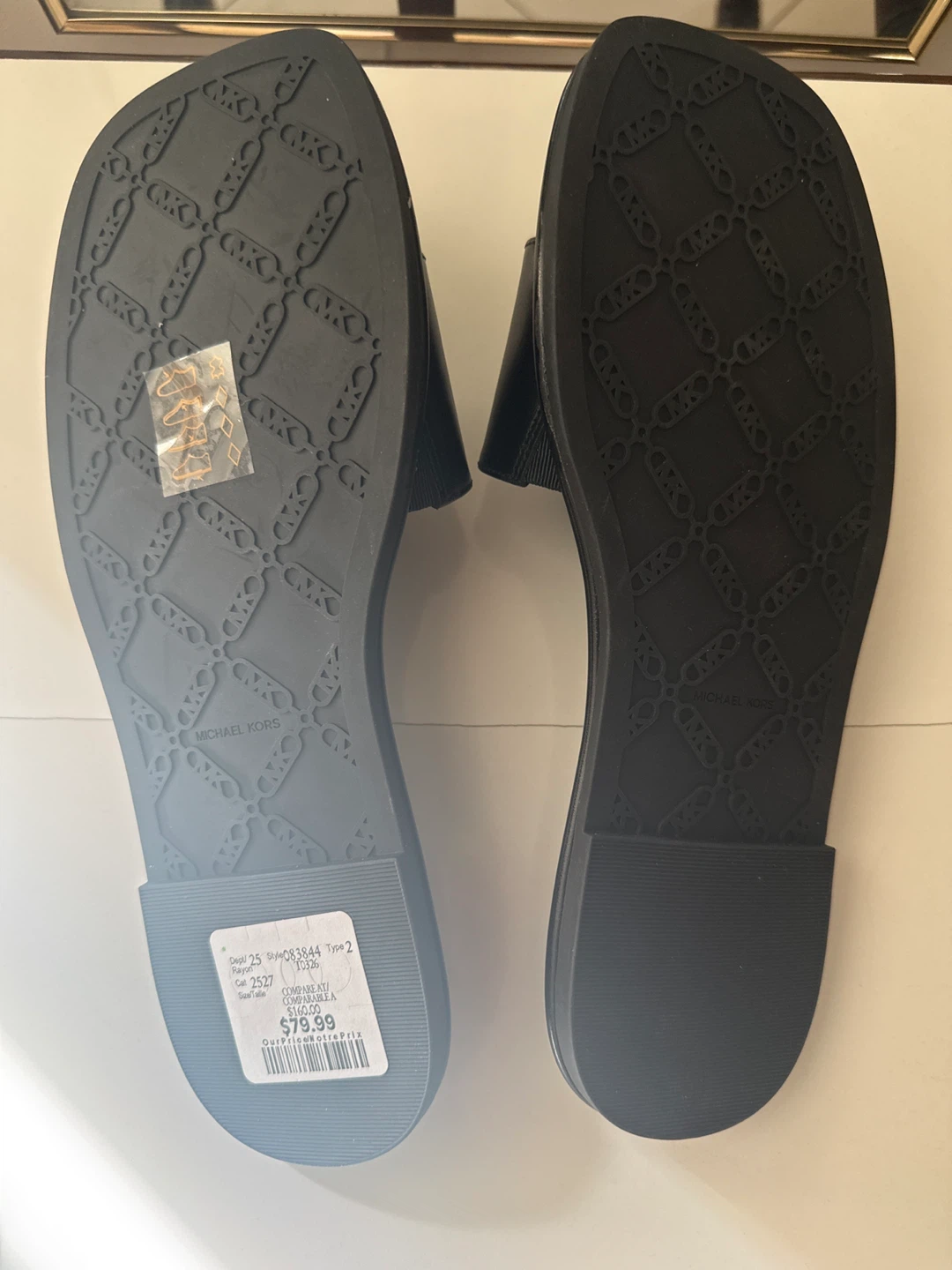 Michael Kors Black MK Slide Sandals - photo 3