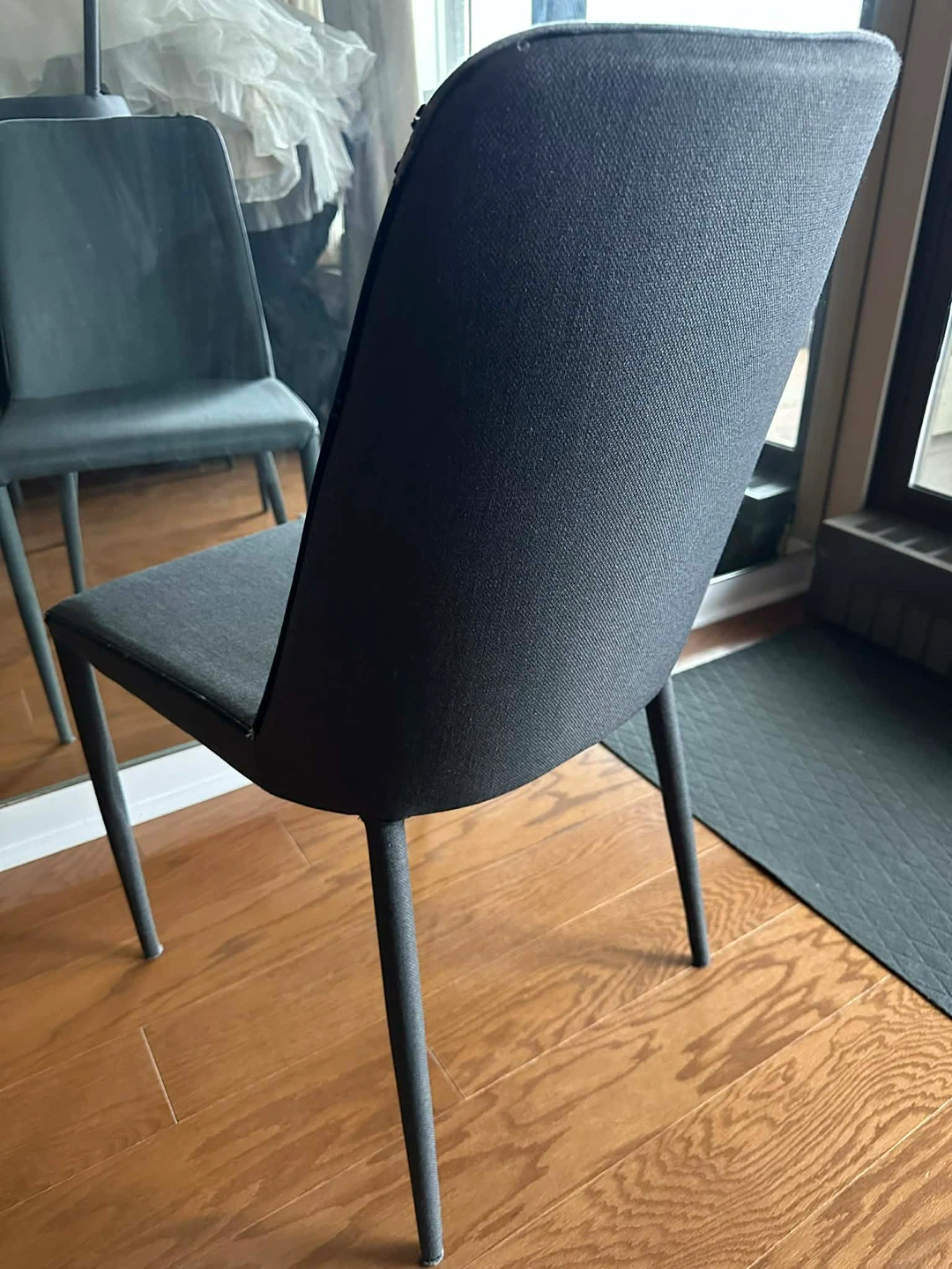 Set of 6 Grey Upholstered Dining Chair Set - photo 3