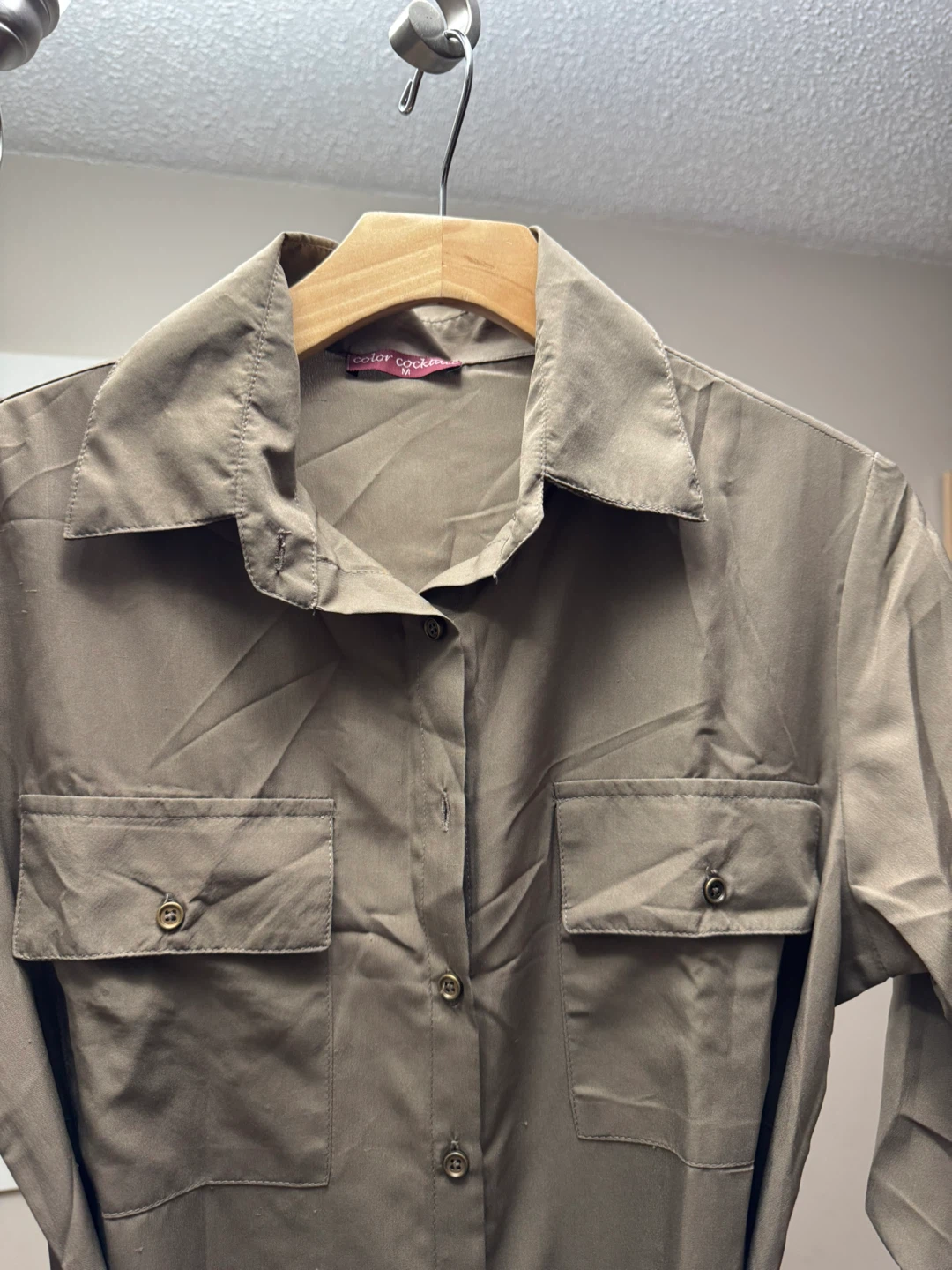 Color Catcher Utility Dress - Khaki - photo 3