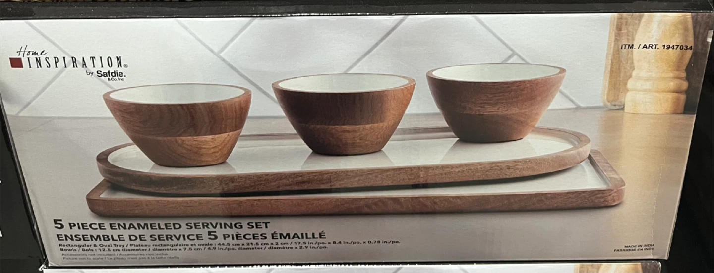 Home Inspiration 5 Piece Enameled Serving Set