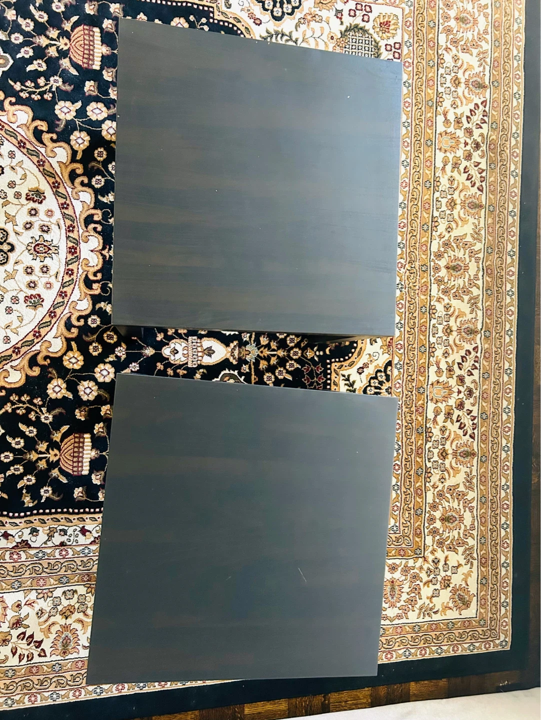 Two black square side IKEA tables - photo 2