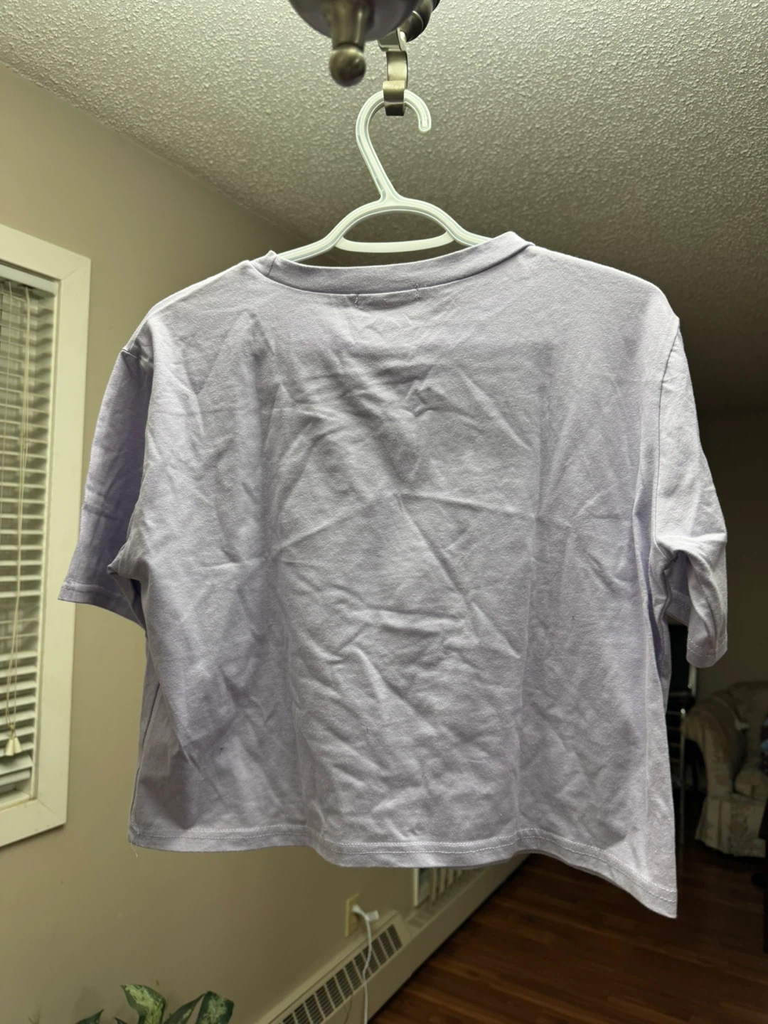 FREE Purple Cropped T-Shirt with Butterfly Patch - photo 2