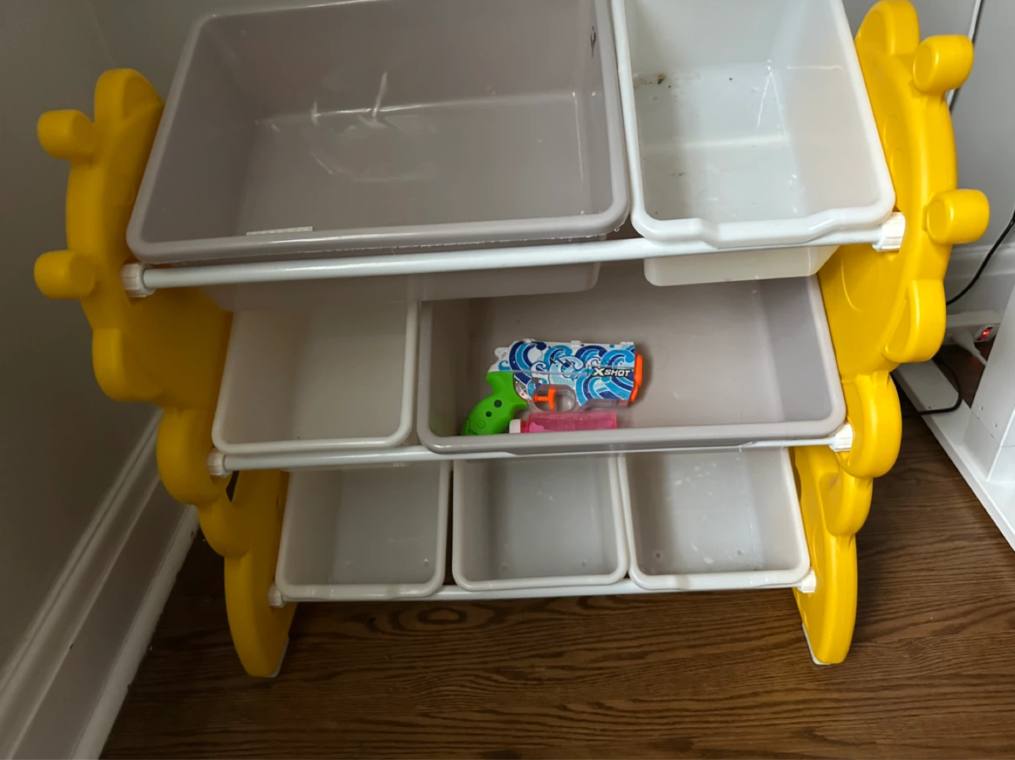 Yellow Toy Organizer Storage Unit