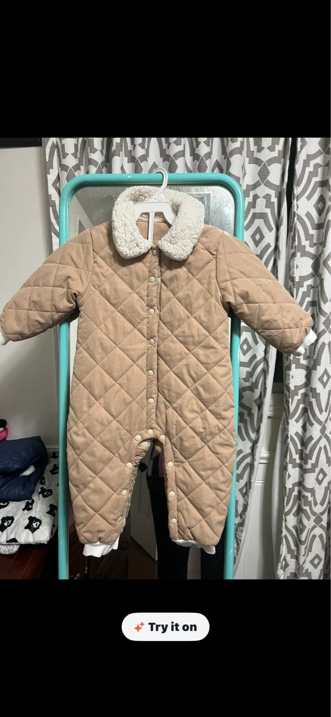Quilted Snowsuit with Sherpa Collar