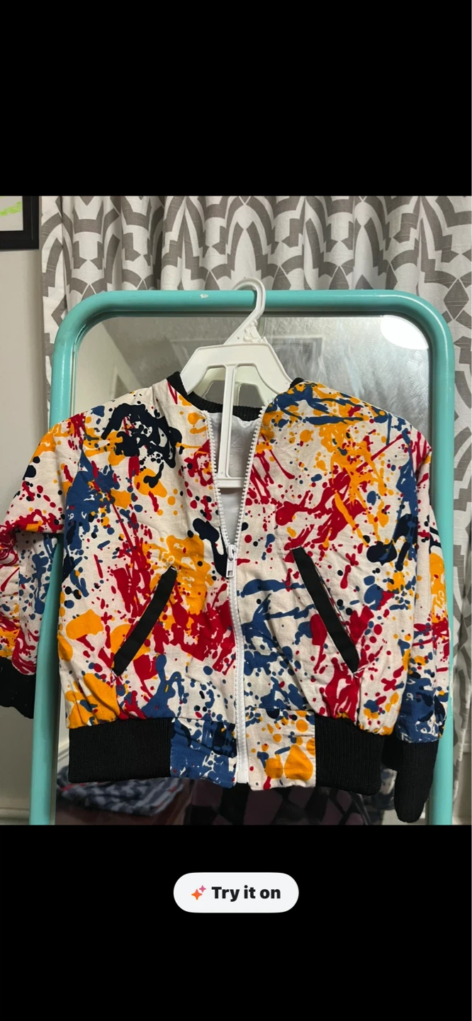 Kids Splatter Print Bomber Jacket